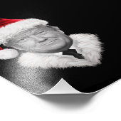 Donald Trump Kerst Moppertje Kerstman Hoed Cadeau  Foto Afdruk (Hoek)