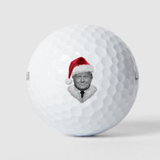 Donald Trump Kerst Moppertje Kerstman Hoed Cadeau  Golfballen (Voorkant)