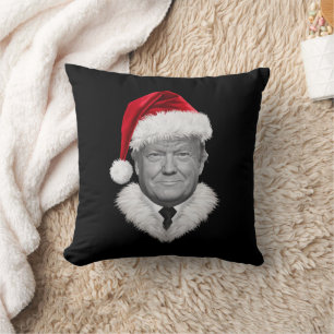 Donald Trump Kerst Moppertje Kerstman Hoed Cadeau Kussen