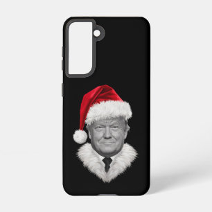 Donald Trump Kerst Moppertje Kerstman Hoed Cadeau  Samsung Galaxy Hoesje