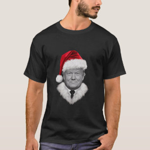 Donald Trump Kerst Moppertje Kerstman Hoed Cadeau  T-shirt