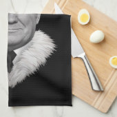 Donald Trump Kerst Moppertje Kerstman Hoed Cadeau Theedoek (Quarter Fold)