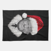 Donald Trump Kerst Moppertje Kerstman Hoed Cadeau Theedoek (Horizontaal)