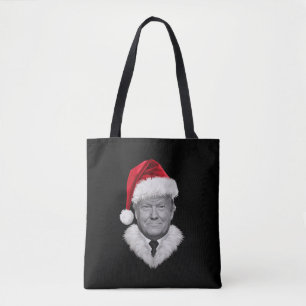 Donald Trump Kerst Moppertje Kerstman Hoed Cadeau Tote Bag