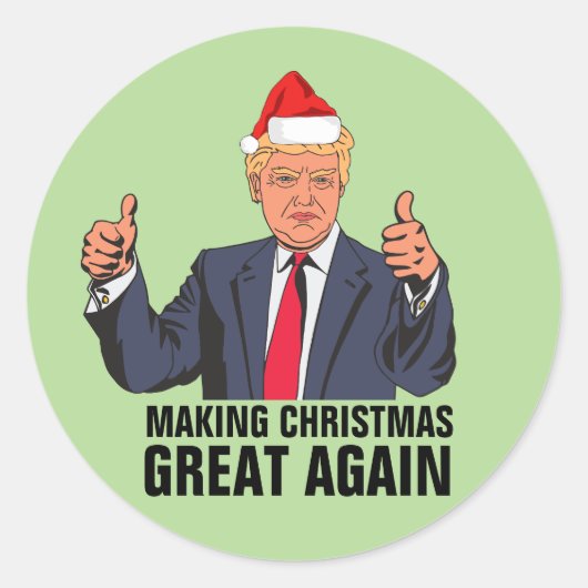 DONALD TRUMP-KERST STICKERS (Voorkant)