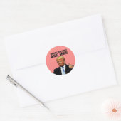 DONALD TRUMP KERST STICKERS, GROOT WEER RONDE STICKER (Envelop)
