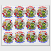 DONALD TRUMP-KERSTINPAKPAPIER CADEAUPAPIER (Vlak)