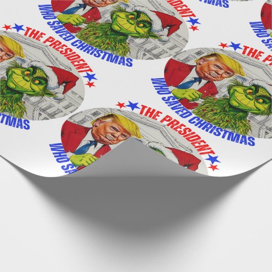 DONALD TRUMP-KERSTINPAKPAPIER CADEAUPAPIER (Hoek)