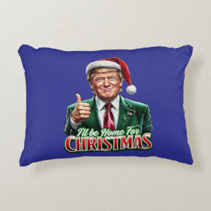 Donald Trump Kerstman Hoed Duimen Up Accent Kussen