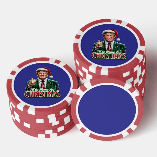 Donald Trump Kerstman Hoed Duimen Up Poker Chips (Opstapeling)