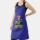 Donald Trump Kerstman Hoed Duimen Up Schort (Insitu)