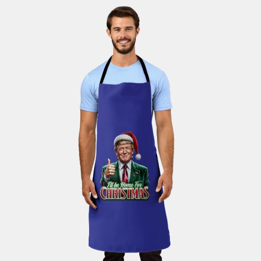 Donald Trump Kerstman Hoed Duimen Up Schort (Gedragen)