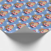 Donald Trump kerstman jolly president Santa Claus Cadeaupapier (Hoek)