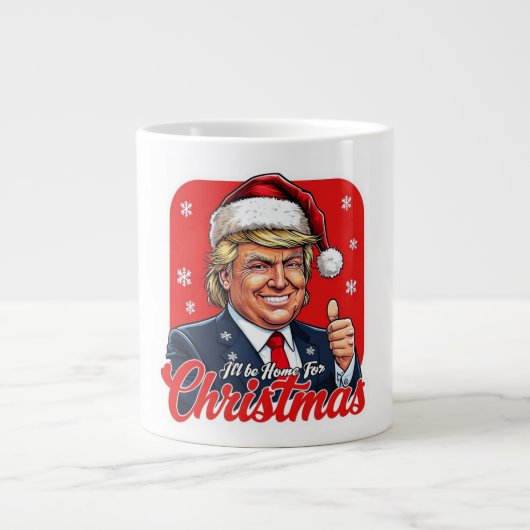 Donald Trump Kerstman Kunst Grote Koffiekop (Voorkant)