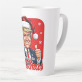 Donald Trump Kerstman Kunst Latte Mok (Rechterhoek)