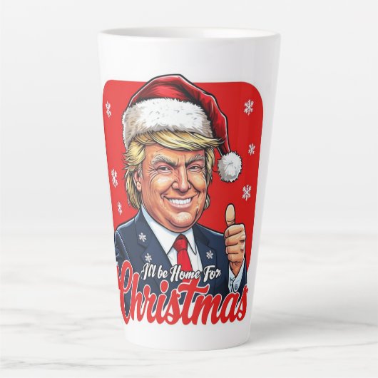 Donald Trump Kerstman Kunst Latte Mok (Voorkant)