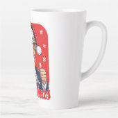 Donald Trump Kerstman Kunst Latte Mok (Rechts)