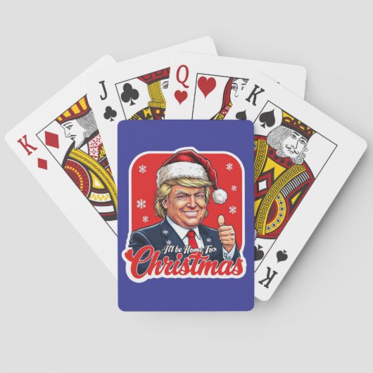 Donald Trump Kerstman Kunst Pokerkaarten (Achterkant)
