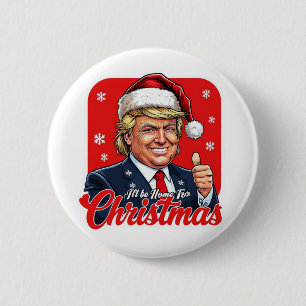 Donald Trump Kerstman Kunst Ronde Button 5,7 Cm