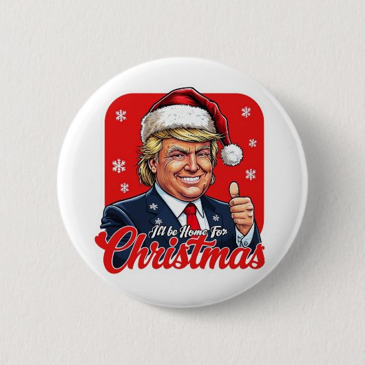 Donald Trump Kerstman Kunst Ronde Button 5,7 Cm (Voorkant)
