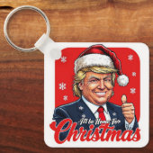 Donald Trump Kerstman Kunst Sleutelhanger (Voorkant)