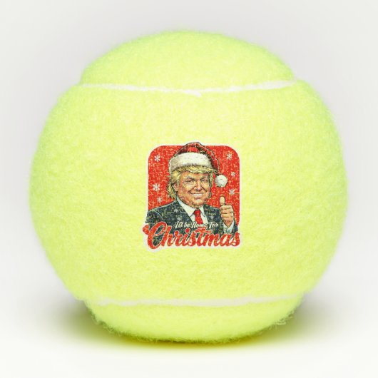 Donald Trump Kerstman Kunst Tennisballen (Voorkant)