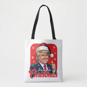 Donald Trump Kerstman Kunst Tote Bag