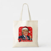 Donald Trump Kerstman Kunst Tote Bag (Achterkant)