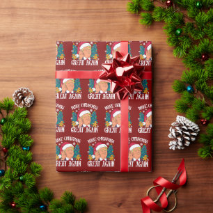 Donald Trump Kerstman maakt kerst weer geweldig ro Cadeaupapier