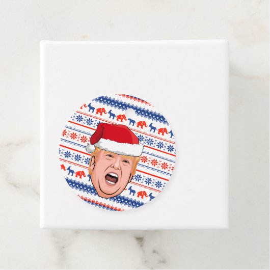 DONALD TRUMP Kerstmis Bedankjes Labels (In situ)