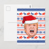DONALD TRUMP Kerstmis Briefkaart (Voorkant / Achterkant)