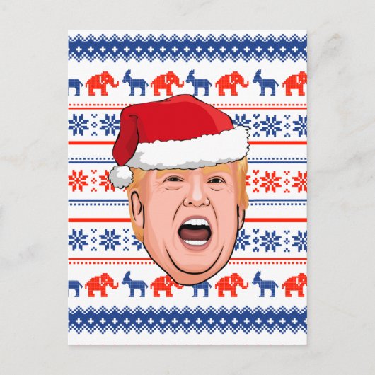 DONALD TRUMP Kerstmis Briefkaart (Voorkant)