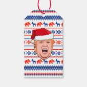 DONALD TRUMP Kerstmis Cadeaulabel (Voorkant)