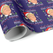 Donald Trump Kerstmis Cadeaupapier (Rol Hoek)
