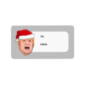 DONALD TRUMP Kerstmis Etiket (Voorkant)