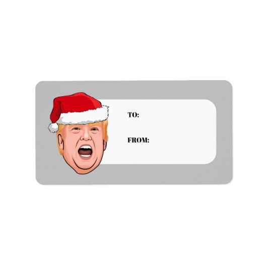 DONALD TRUMP Kerstmis Etiket (Voorkant)