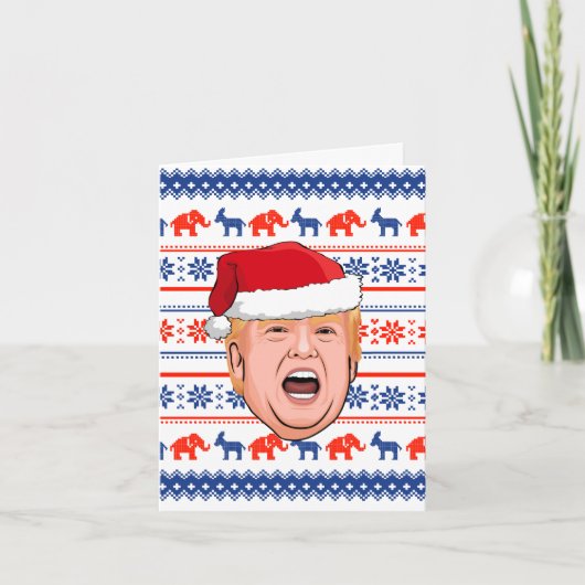 DONALD TRUMP Kerstmis Kaart (Voorkant)