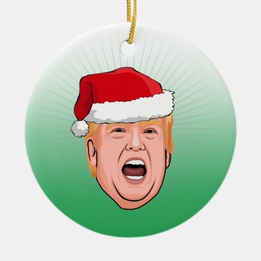 DONALD TRUMP Kerstmis Keramisch Ornament (Voorkant)