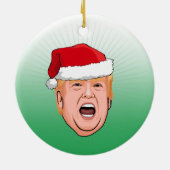 DONALD TRUMP Kerstmis Keramisch Ornament (Achterkant)