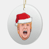 DONALD TRUMP Kerstmis Keramisch Ornament (Links)