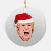 DONALD TRUMP Kerstmis Keramisch Ornament (Achterkant)