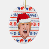 DONALD TRUMP Kerstmis Keramisch Ornament (Rechts)
