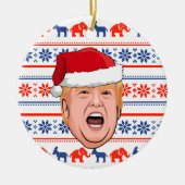 DONALD TRUMP Kerstmis Keramisch Ornament (Voorkant)