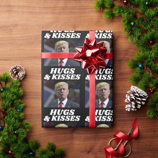 DONALD TRUMP KERSTMIS KISS INPAKPAPIER (Feestdagen Geschenken)