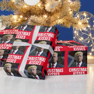 DONALD TRUMP KERSTMIS KISS INPAKPAPIER