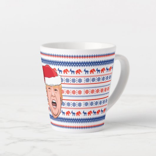 DONALD TRUMP Kerstmis Latte Mok (Rechterhoek)