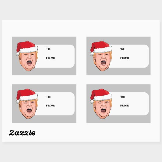 DONALD TRUMP Kerstmis Rechthoekige Sticker (Vel)