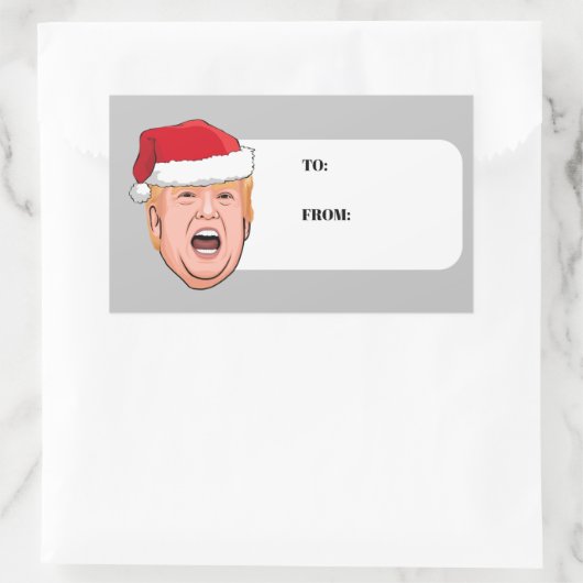 DONALD TRUMP Kerstmis Rechthoekige Sticker (Tas)