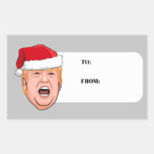 DONALD TRUMP Kerstmis Rechthoekige Sticker (Voorkant)