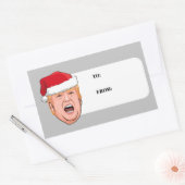 DONALD TRUMP Kerstmis Rechthoekige Sticker (Envelop)